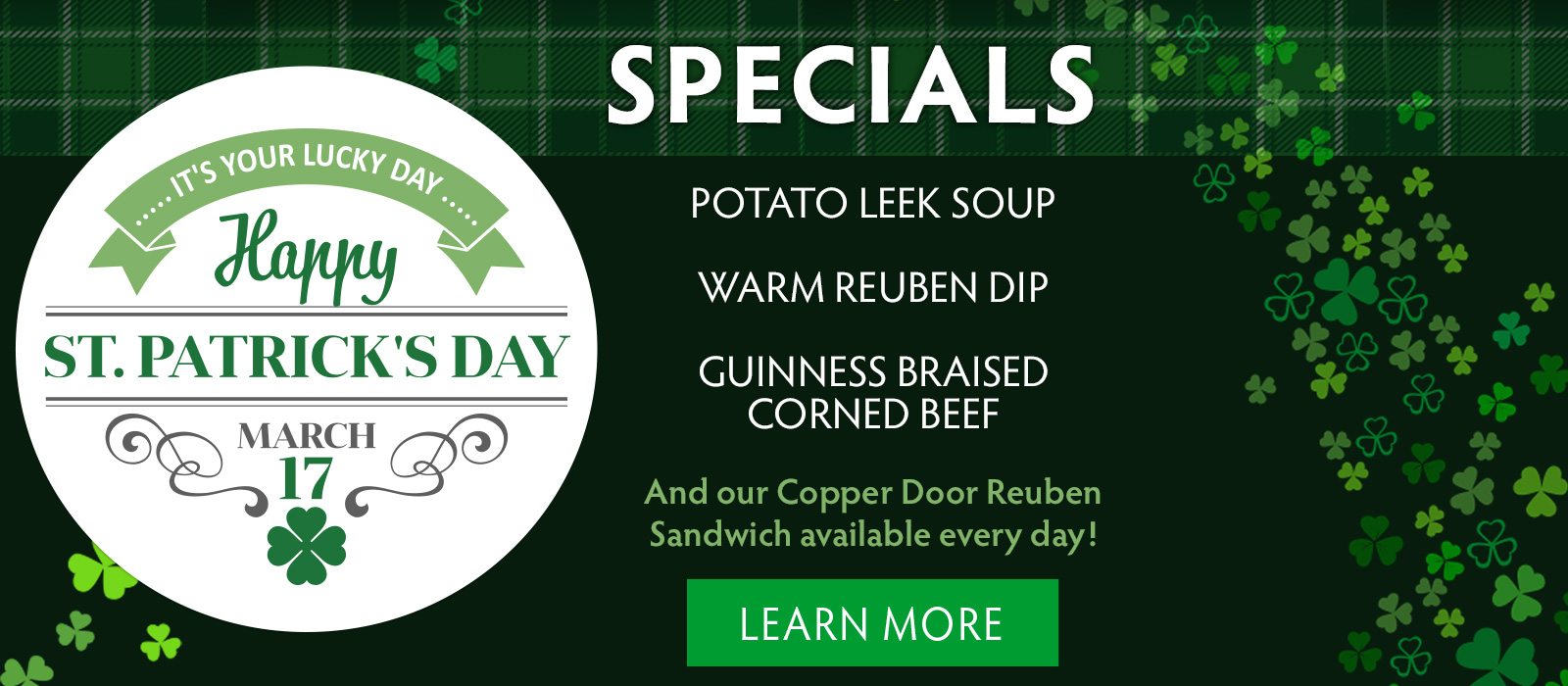 St. Patrick’s Day Specials